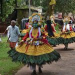Kummattikali mask dance photos