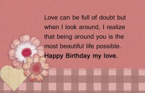 Cute Birthday Wishes for Lover