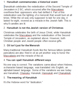 Real Hanukkah Facts