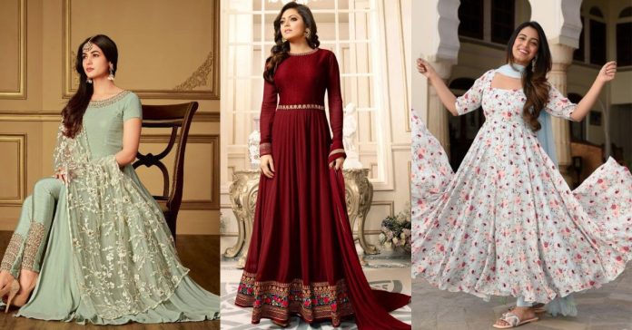 A Contemporary Version Of Grace: Designer Floor Length Anarkali Suits